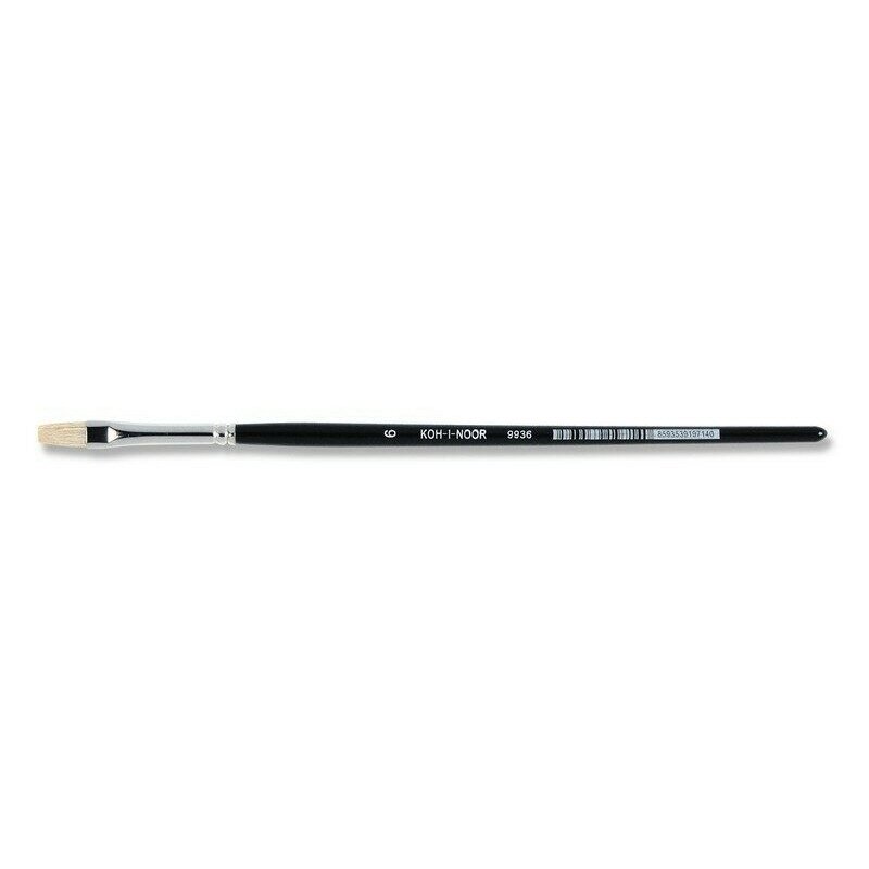 Bristle Koh-I-Noor 9936 Flat Short Handle Brush No.6