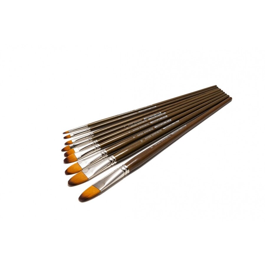 Doble-Coloured Synthetic 233 Filbert Long Handle Brush No.2 1 Doble-Coloured Synthetic 233 Filbert Long Handle Brush No.2 1