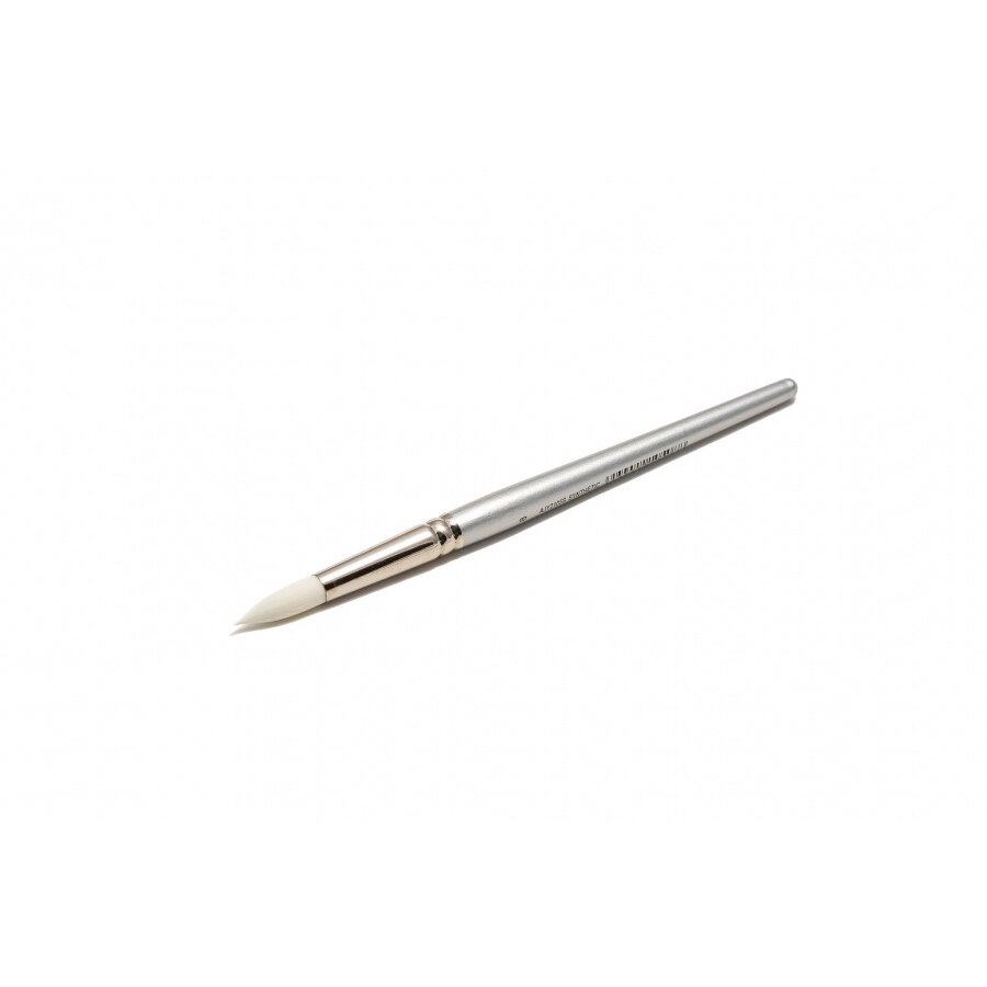 White Synthetic 2105 Round Short Handle Brush No.8 White Synthetic 2105 Round Short Handle Brush No.8