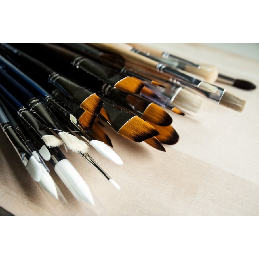 White Synthetic 2105 Round Short Handle Brush No.8 2 White Synthetic 2105 Round Short Handle Brush No.8 2