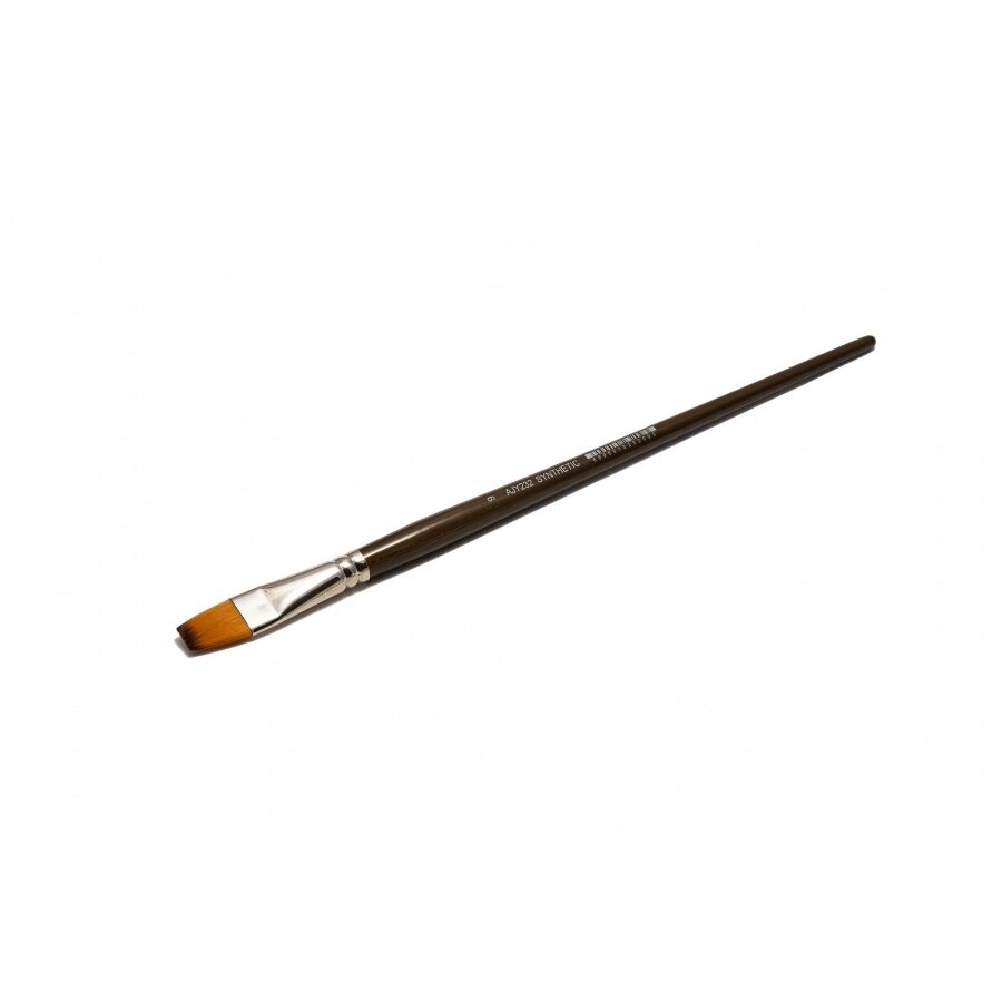 Doble-Coloured Synthetic 232 Flat Long Handle Brush No.9