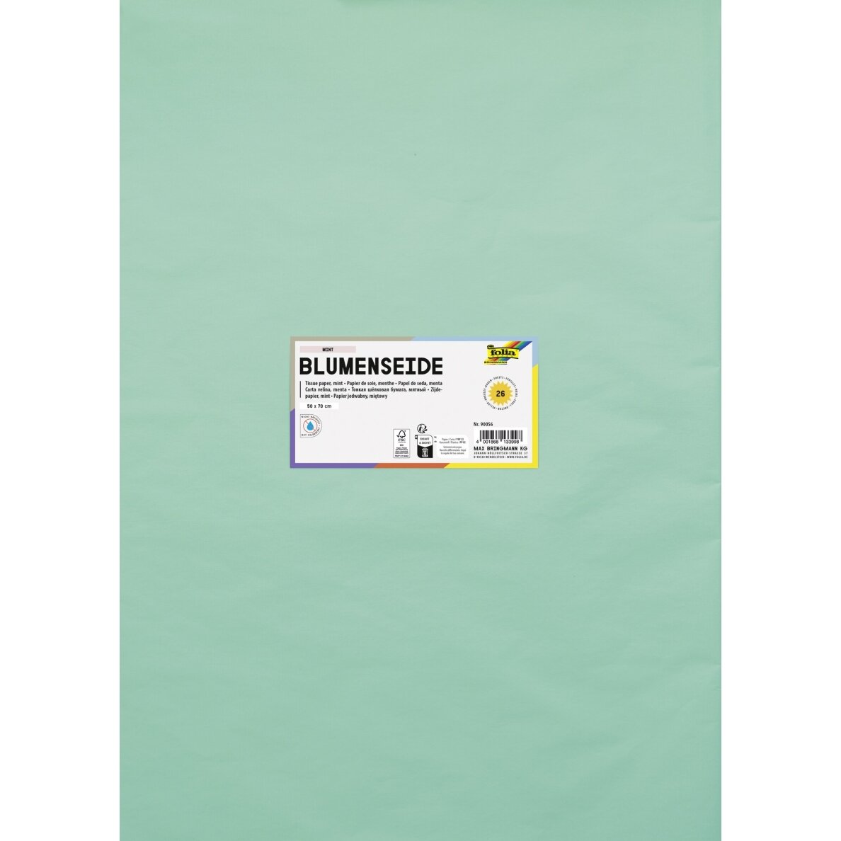 Tissue Paper 20g/m², 50x70cm, 26 sheets, mint