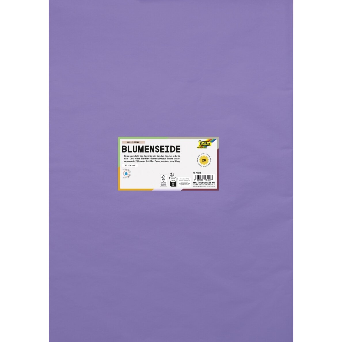 Tissue Paper 20g/m², 50x70cm, 26 sheets, light lilac Tissue Paper 20g/m², 50x70cm, 26 sheets, light lilac