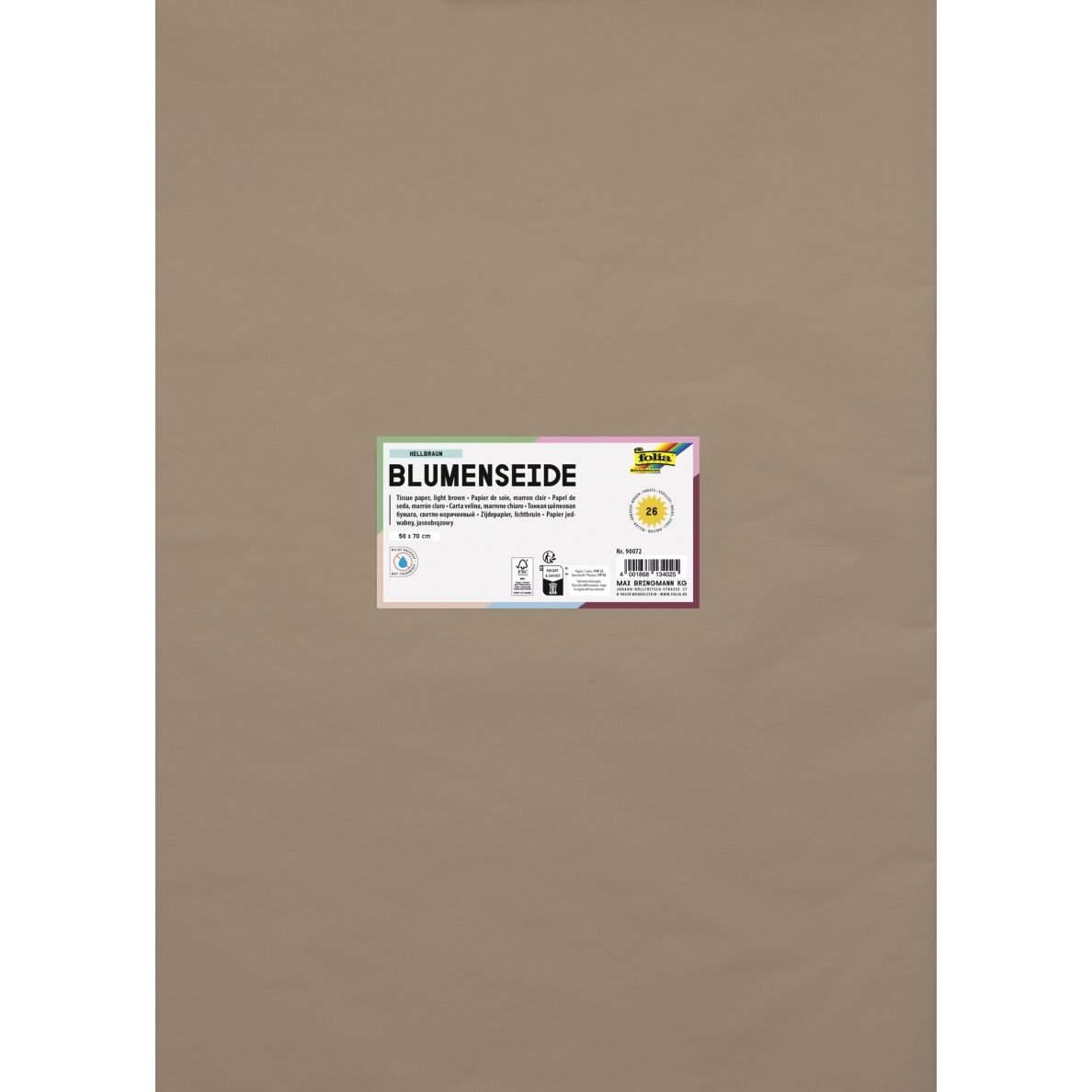 Tissue Paper 20g/m², 50x70cm, 26 sheets, light brown