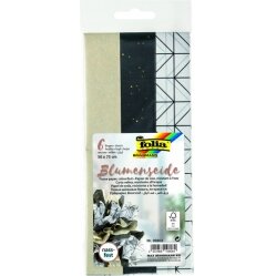 Tissue popierius Folia 50x75 cm 21 g/m2 MIX Black 6 lapai Tissue popierius Folia 50x75 cm 21 g/m2 MIX Black 6 lapai