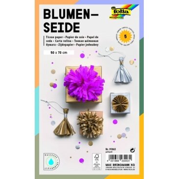 Бумага тишью Folia 20 г / м², 50x70см, 5 листов, золото 6