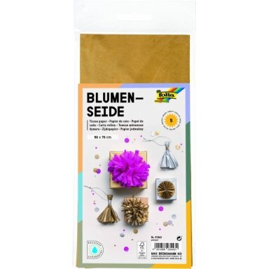 Tissue Paper 20g/m², 50x70cm, 5 sheets, gold