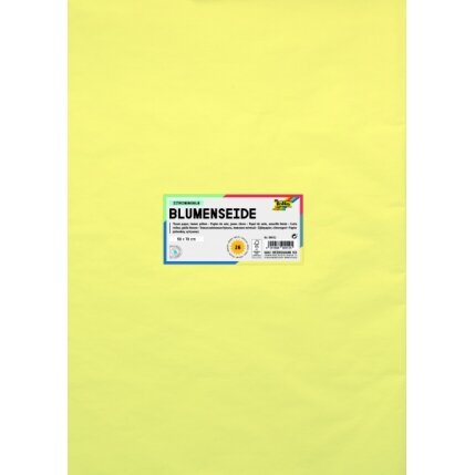 Tissue Paper 20g/m², 50x70cm, 26 sheets, lemon yellow