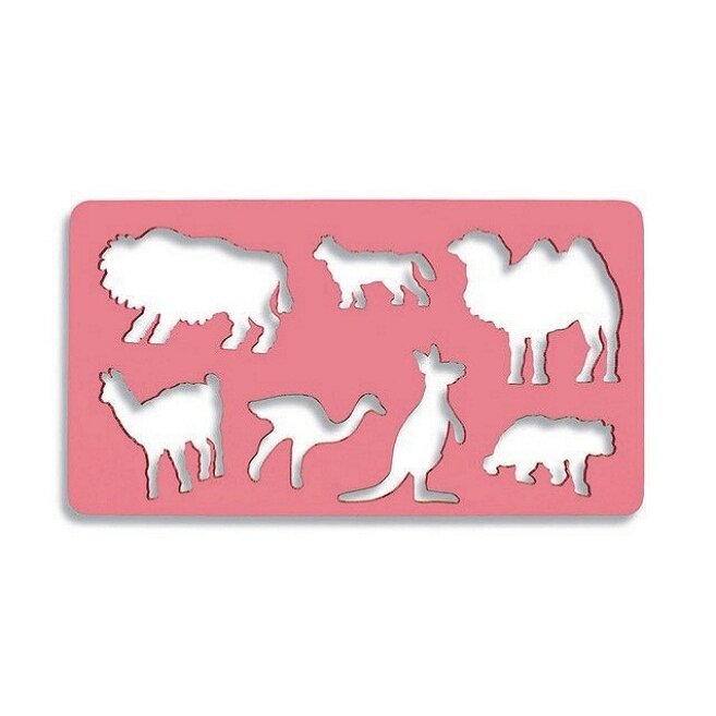 Трафарет для рисования Koh-I-Noor Animals прозрачный розовый