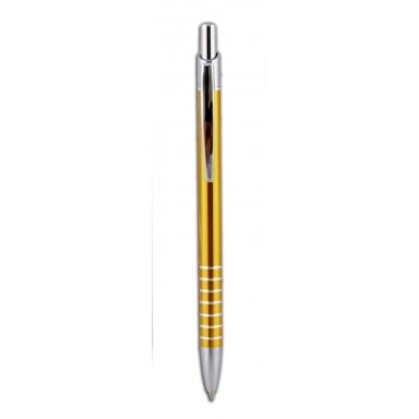 Ручка шариковая автоматическая металлическая Penmate Lotus 0.7 mm, золотой корпус, цвет чернил синий