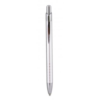 Ручка шариковая автоматическая металлическая Penmate Lotus 0.7 mm, серебряный корпус, цвет чернил синий