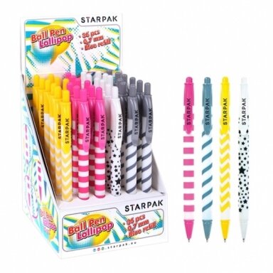 Ручка шариковая автоматическая Starpak Lollipop цвет чернил синий