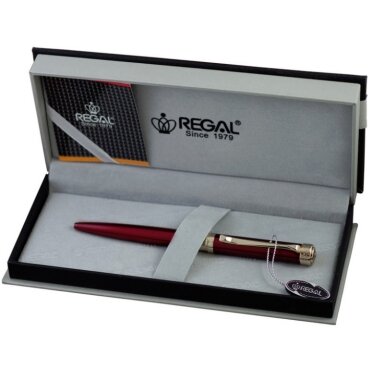 Metal Ballpoint Pen Regal Charles red (RE36D) blue ink