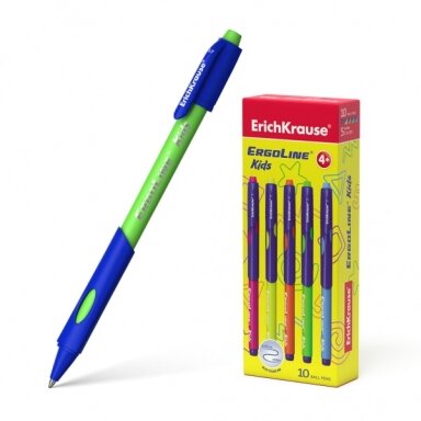 Ручка шариковая ErichKrause ErgoLine  Kids, Ultra Glide Technology, цвет чернил синий
