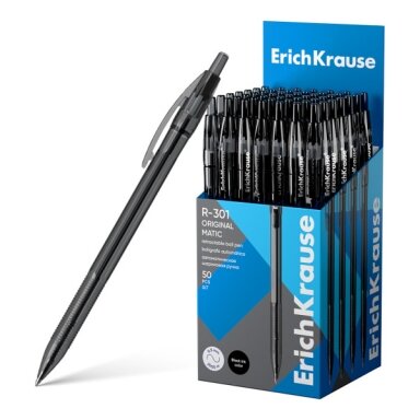 Ручка шариковая автоматическая ErichKrause® R-301 Original Matic 0.7, цвет чернил черный Ручка шариковая автоматическая ErichKrause® R-301 Original Matic 0.7, цвет чернил черный