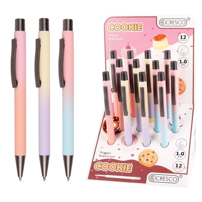 Cresco Cookie Ballpoint Pen, Blue Ink