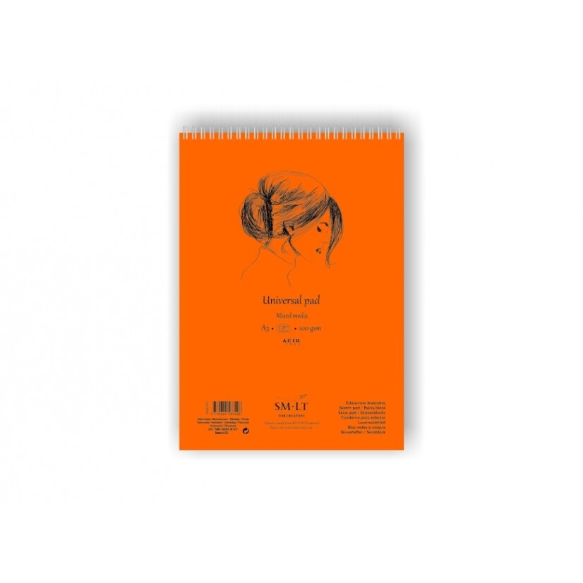 Authentic SMLT Universal Pad, A3, 30 sheets, 200 g/m², spiral-bound