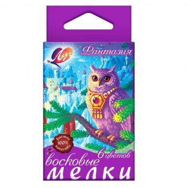 Wax Crayons Luch (oil based) Fantasy 6 colors