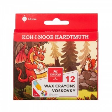 Карандаши восковые Koh-I-Noor 8232 круглые 12 цветов Карандаши восковые Koh-I-Noor 8232 круглые 12 цветов