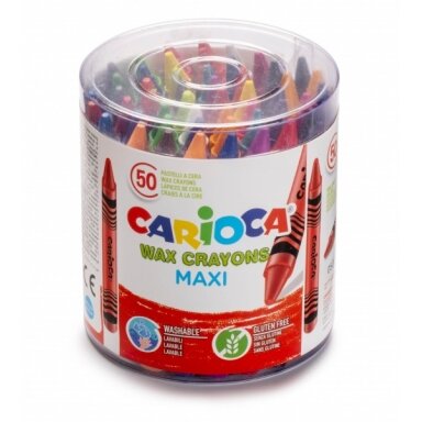 Карандаши восковые Carioca Maxi 50 цветов Карандаши восковые Carioca Maxi 50 цветов
