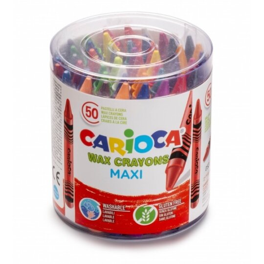 Vaškinukai Carioca Jumbo 50 spalvų Vaškinukai Carioca Jumbo 50 spalvų