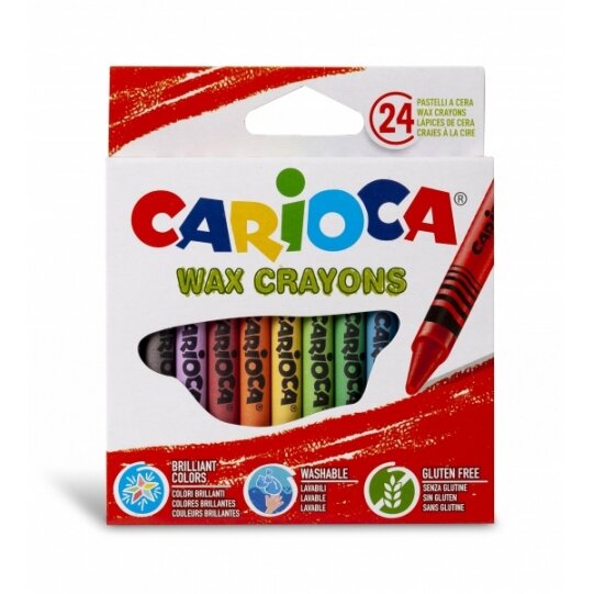 Карандаши восковые Carioca 12 цветов