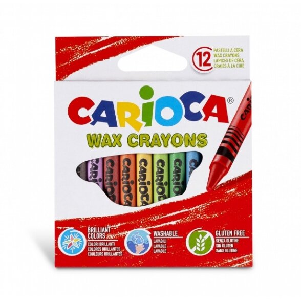 Карандаши восковые Carioca 12 цветов Карандаши восковые Carioca 12 цветов