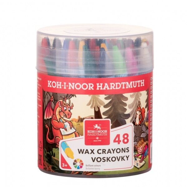 Карандаши восковые Koh-I-Noor 8236 круглые 48 цветов 1 Карандаши восковые Koh-I-Noor 8236 круглые 48 цветов 1