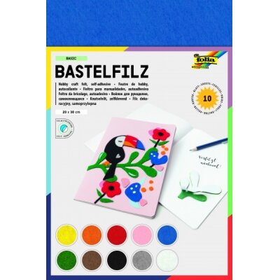 Hobby Craft Felt TON-IN-TON MIX 150g/m², 20x30cm, 10 sheets, green