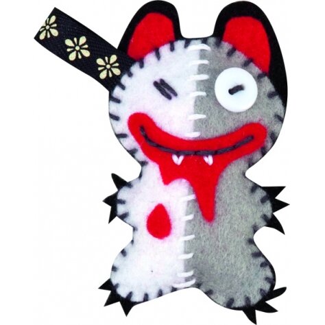 Veltinio lėlės rinkinys Folia Mini Monster Friends 4