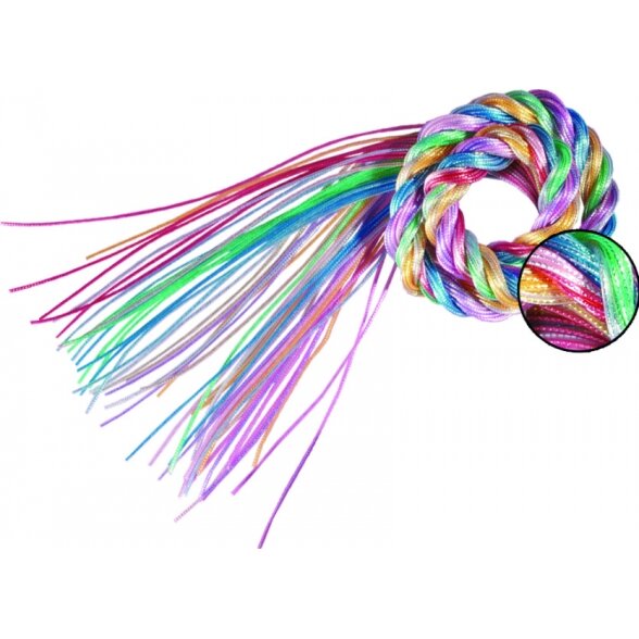 Braiding Cords METALLIC MIX, 100cm, 50 cords, gold & silver, assorted colours 1