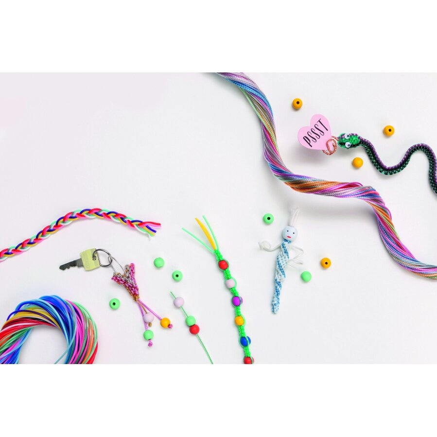 Braiding Cords METALLIC MIX, 100cm, 50 cords, gold & silver, assorted colours 3