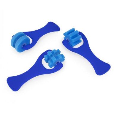 3 foam rollers with various patterns