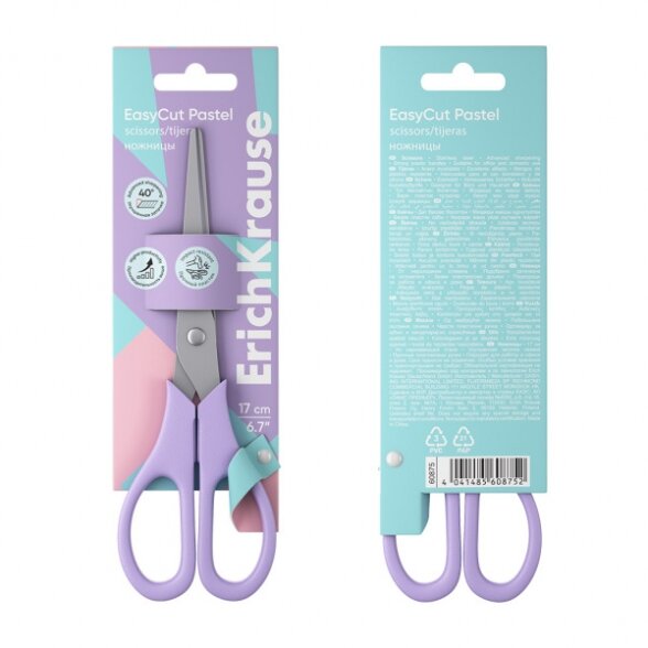 Scissors ErichKrause EasyCut Pastel 17 cm 3