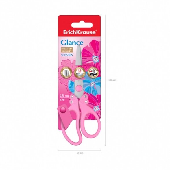 Žirklės ErichKrause Glance 15 cm 5 Žirklės ErichKrause Glance 15 cm 5