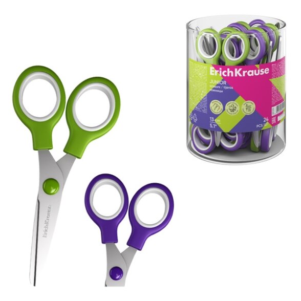 Žirklės ErichKrause Junior, 13 cm, įvairių spalvų