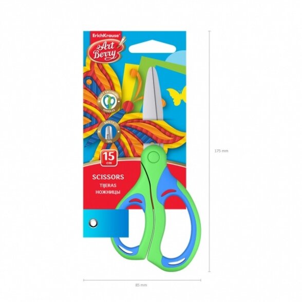 Žirklės vaikiškos Artberry® Ergo 15 cm 5 Žirklės vaikiškos Artberry® Ergo 15 cm 5
