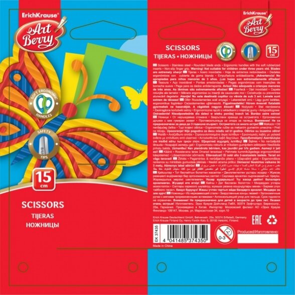 Žirklės vaikiškos Artberry® Ergo 15 cm 8