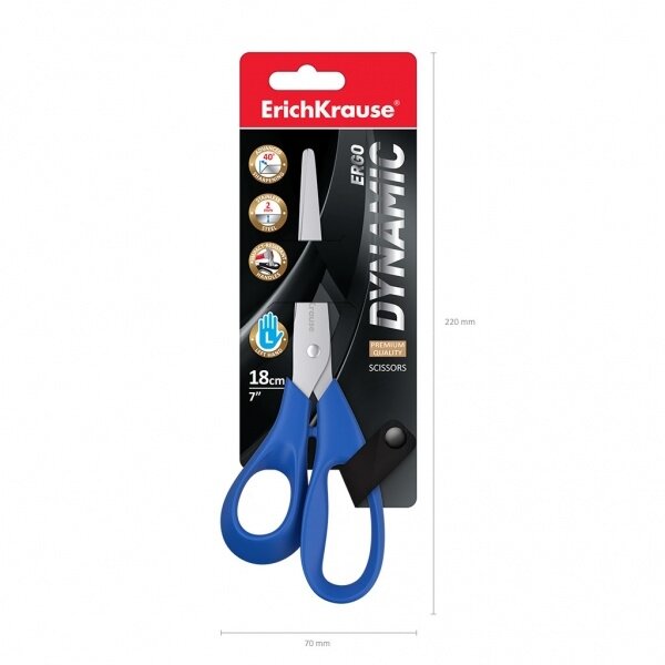 Žirklės kairiarankiams ErichKrause Dynamic 18 cm Dynamic 5 Žirklės kairiarankiams ErichKrause Dynamic 18 cm Dynamic 5