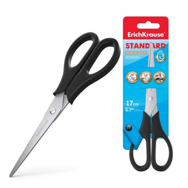 Ножницы для левшей ErichKrause Standard, 17 см Ножницы для левшей ErichKrause Standard, 17 см