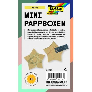Set of 10 Boxes Mini, STAR, 8,5x7,5x4cm, natural 3