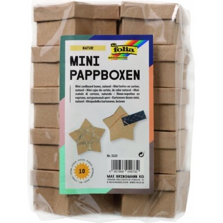 Set of 10 Boxes Mini, STAR, 8,5x7,5x4cm, natural
