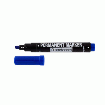 Permanent Marker Centropen 8576 (chisel tip) 1-4.6 mm Blue
