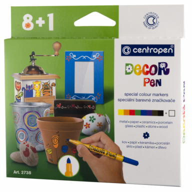 Decor Markers Centropen 2738 8+1 pcs